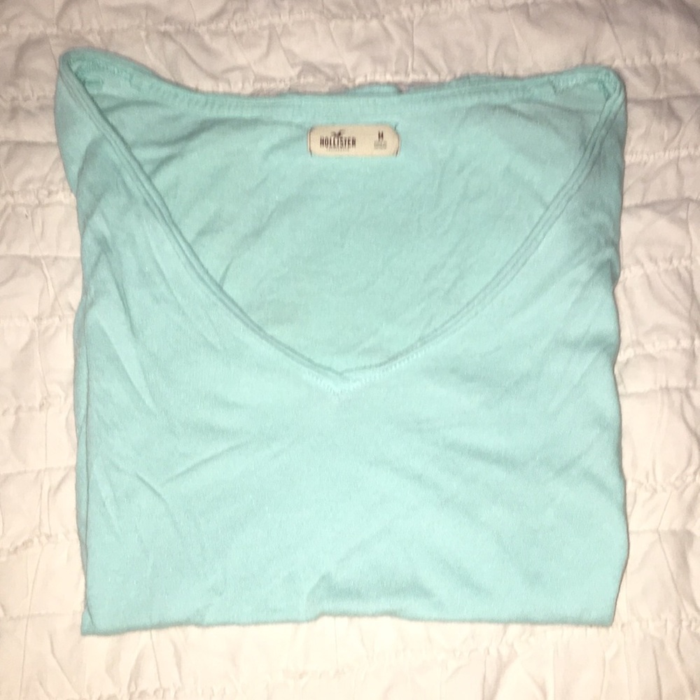 Mint green hollister vneck